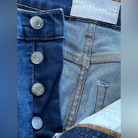 29 (6-8)👖Like New Everlane High Rise Slim Straight Cigarette Ankle Blue Jean 29 - Picture 9 of 17